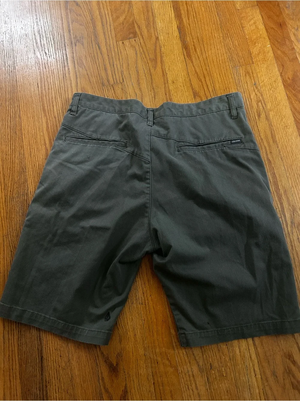 Volcom Men's Dark Charcoal Flat Front Shorts